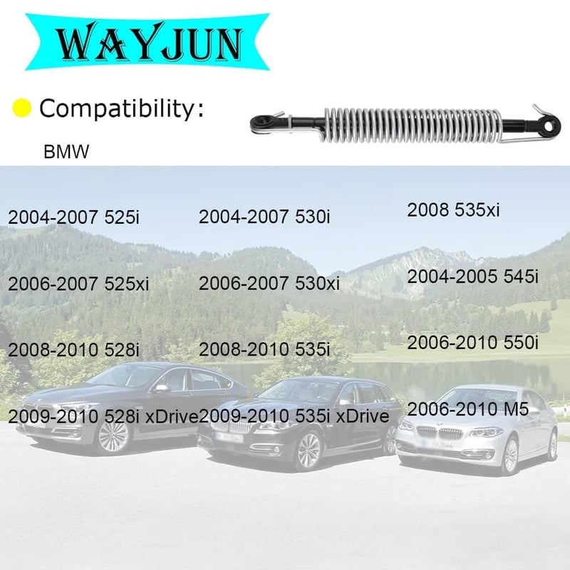 WayJun 51247141490 Right Trunk Lid Lift Support Shock with Spring Tension Spring Compatible with E60 525i 530i 545i 525xi 530xi 550i M5 528i 528xi 535i 535xi xDrive Sedan - Image 4